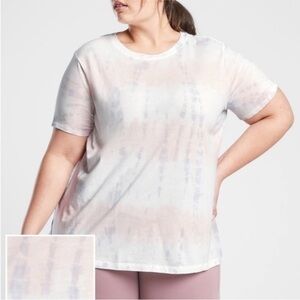 Last chance! 3X‎ ATHLETA ORGANIC DAILY PRINTED TEE tie dye pastels